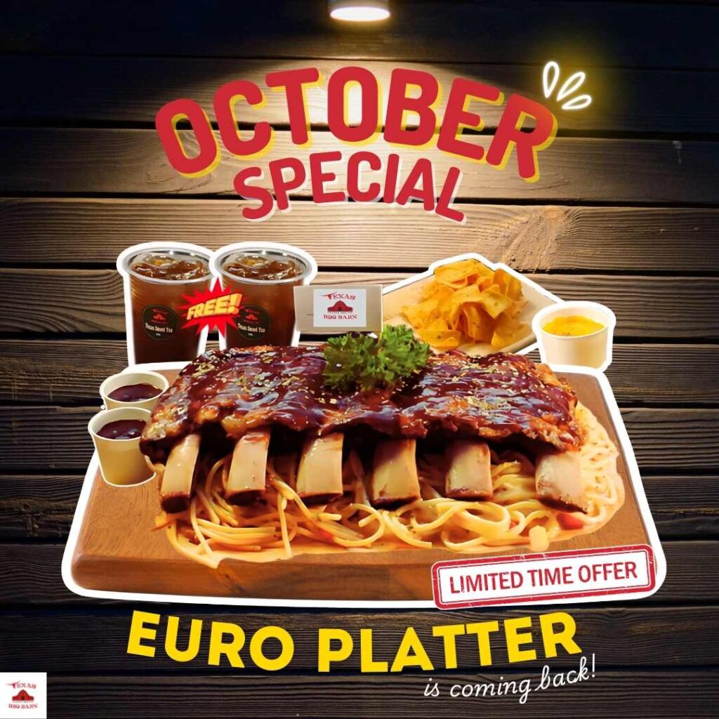 euro platter, smoked prime ribs, spaghetti, western, the best western food, cyberjaya, cheras, bandar sri permaisuri,